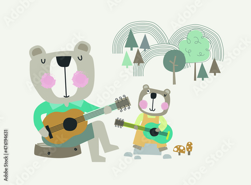 Boys t-shirt design vector illustration. Cute print design for baby T-shirt design vector. Can be used for baby t-shirt print, fashion print design, kids wear, baby clothes.