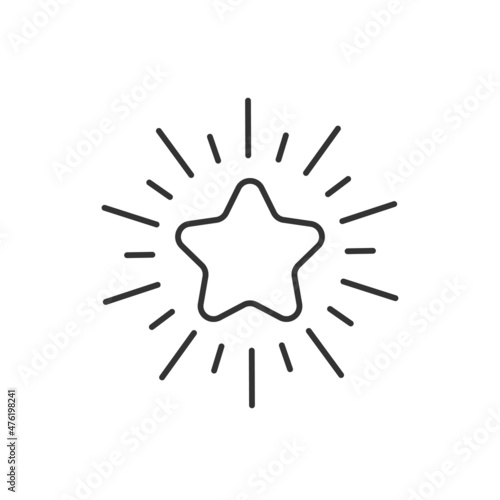 Shiny star line icon. Bonus...