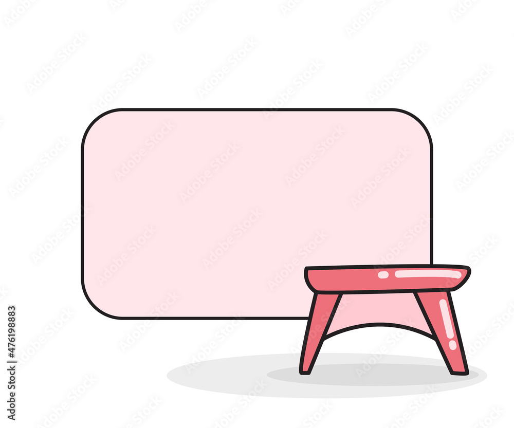 blank note board with table vector illustration blank note board with table vector illustration