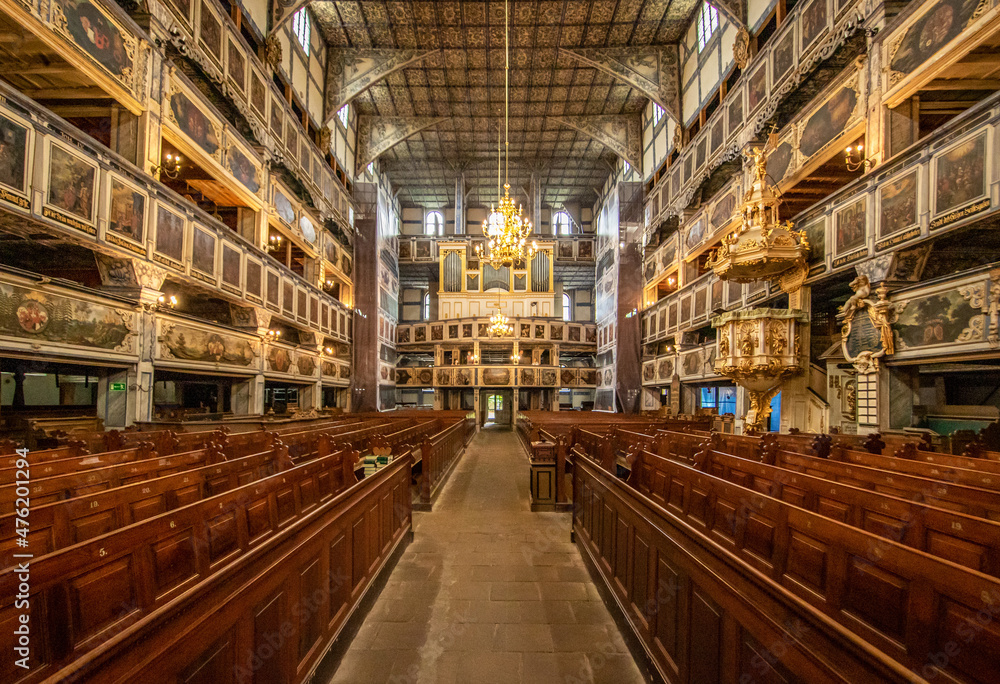 Jawor, Poland - finished in 1655 and a Unesco World Heritage Site, the Church of Peace in Jawor is a wooden masterpiece. Here in particular the interiors