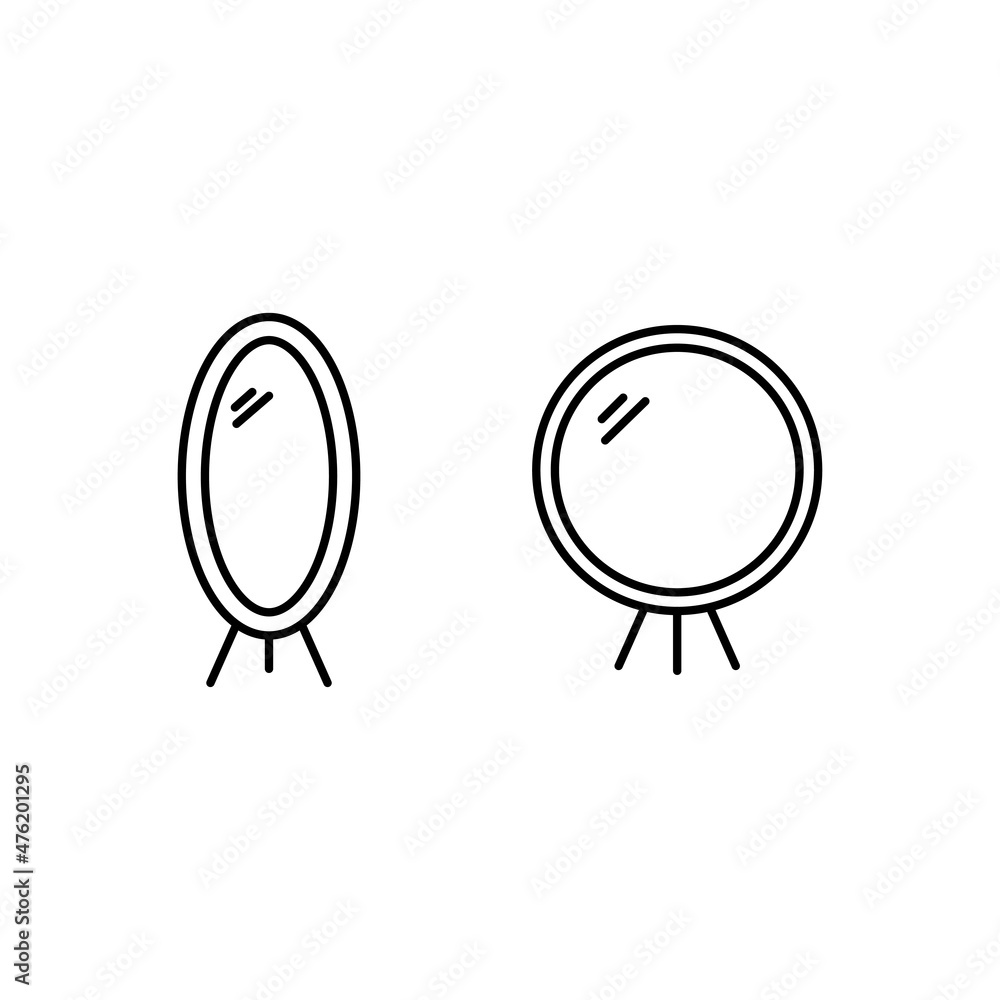 Mirror set line icons for web site design and mobile apps. Mirror set line icons for web site design and mobile apps.