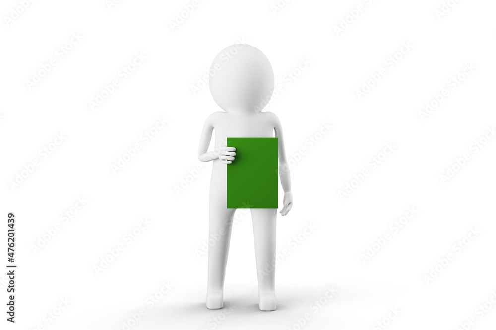 3D Man is Posing with Signs and Symbols 3D Man is Posing with Signs and Symbols