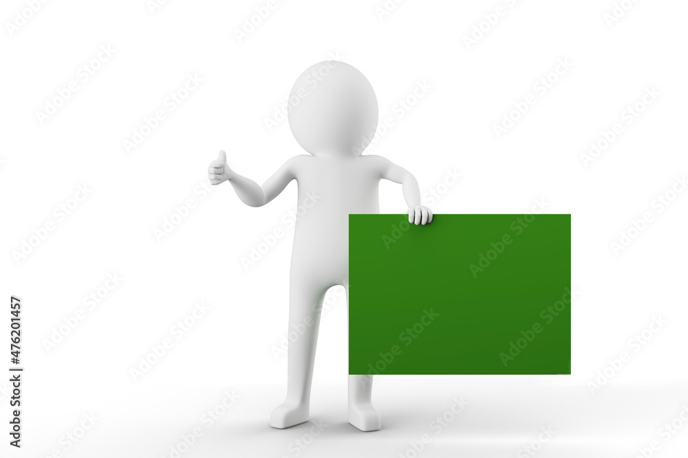 3D Man is Posing with Signs and Symbols 3D Man is Posing with Signs and Symbols