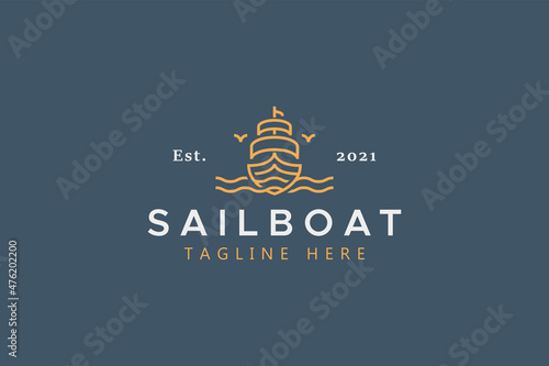 Sailboat Marine Company Brand Logo Template