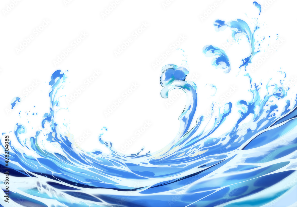 波立つプールの水面と水しぶき Stock イラスト | Adobe Stock