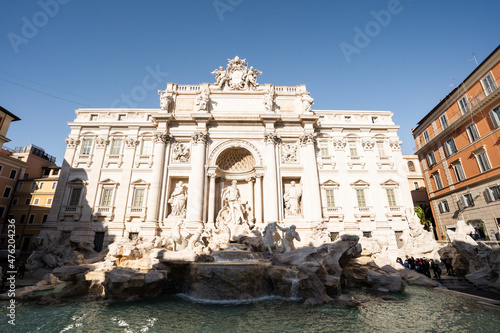 Trevi Fountain, Rome, Italy. Rome baroque architecture and landmark.