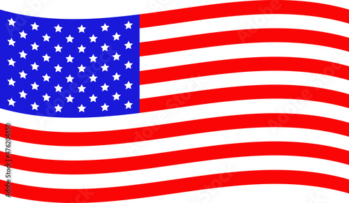 USA flag vector. American flag. Stars and stripes photo