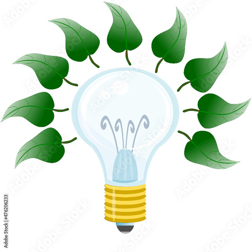 Bombilla de cristal trasparente para energía verde