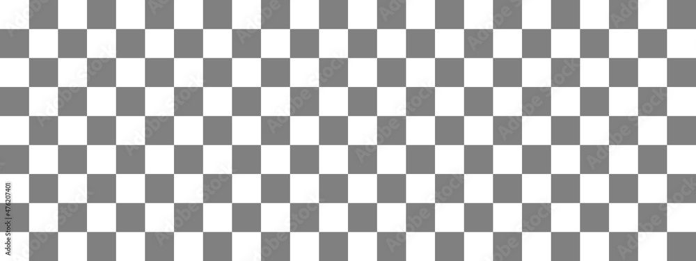 Checkerboard banner. Grey and White colors of checkerboard. Small squares, small cells. Chessboard, checkerboard texture. Squares pattern. Background. Checkerboard banner. Grey and White colors of checkerboard. Small squares, small cells. Chessboard, checkerboard texture. Squares pattern. Background.