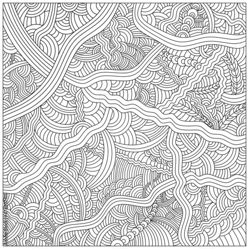 Astract coloring page. Coloring book for adult.
