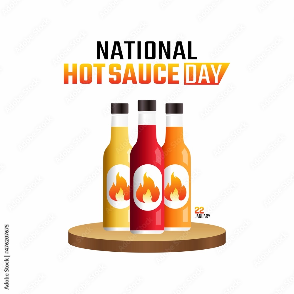 vector graphic of national hot sauce day good for national hot sauce day celebration. flat