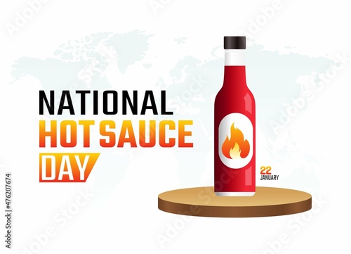 vector graphic of national hot sauce day good for national hot sauce day celebration. flat design. flyer design.flat illustration.
