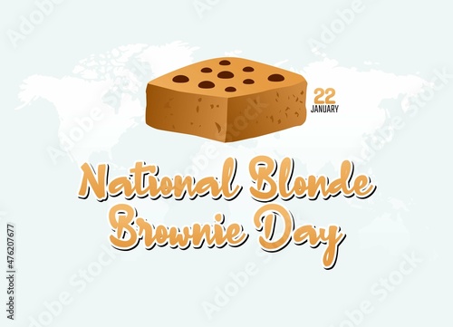 vector graphic of national blonde brownie day good for national blonde brownie day celebration. flat design. flyer design.flat illustration.