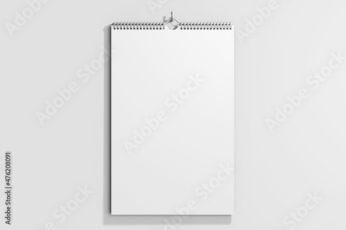Cuadro en lienzo hanging blank clean corporate portrait wall wire bound binding calendar realisti