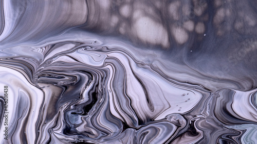 The colors of the aqueous ink are translucent. Abstract multicolored marble texture background © Аркадий Коробка