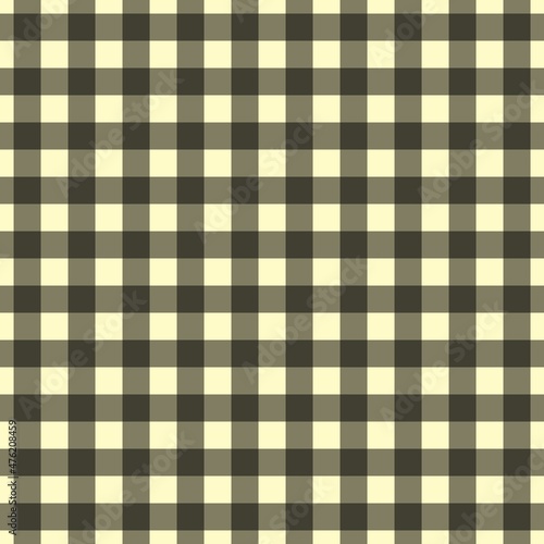 Plaid pattern. Beige on Black color. Tablecloth pattern. Texture. Seamless classic pattern background.