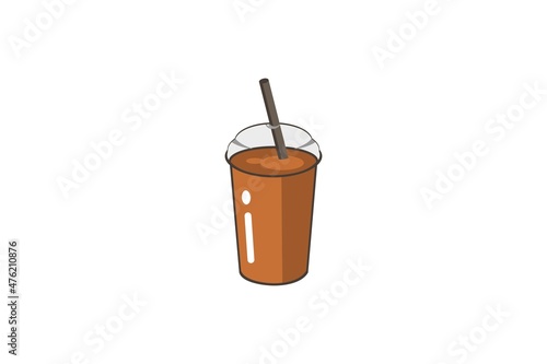 Chocolate Drink Vector Art Flat Illustration on White Background