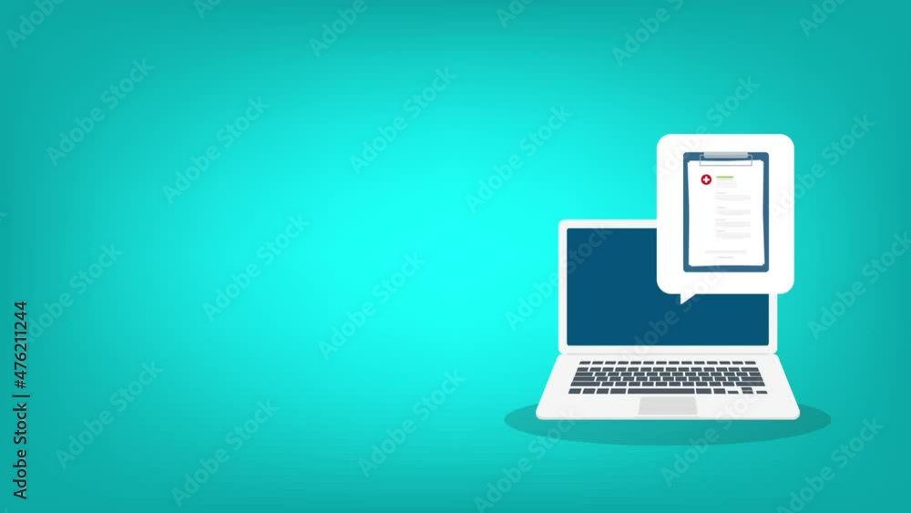 Medical report, medical document, health insurance concepts. Online medical report. Medical report, medical document, health insurance concepts. Online medical report.