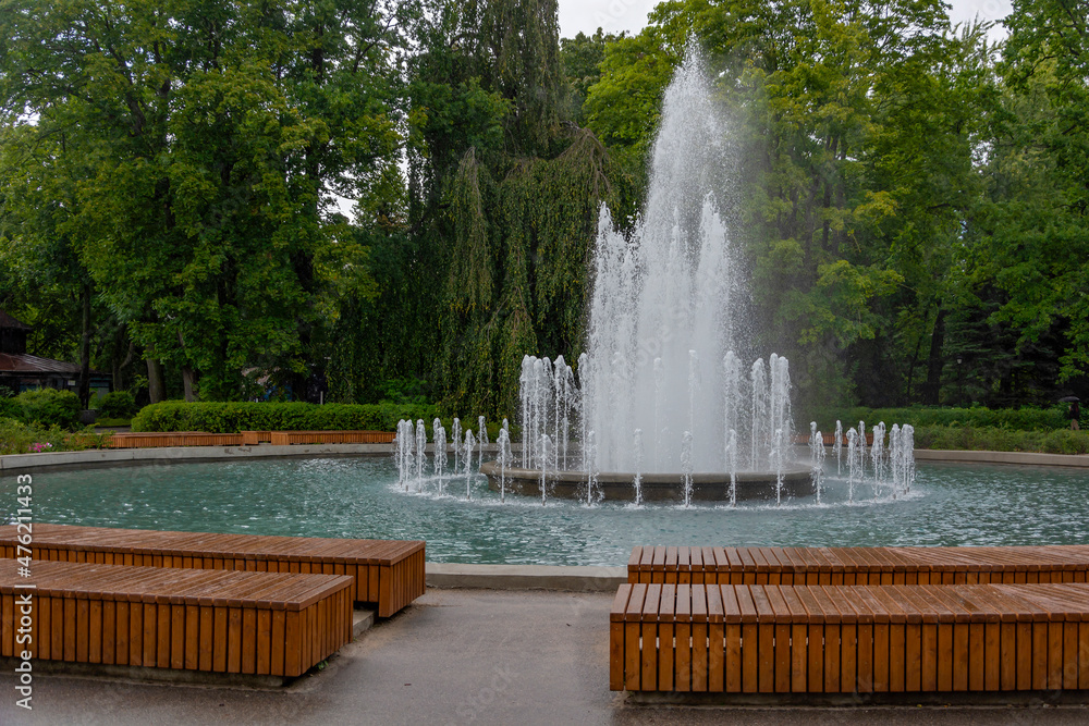Kaliningrad, a picturesque fountain of conical shape Kaliningrad, a picturesque fountain of conical shape