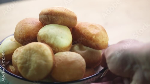 Baursak, traditional kazakh middle asian donut photo