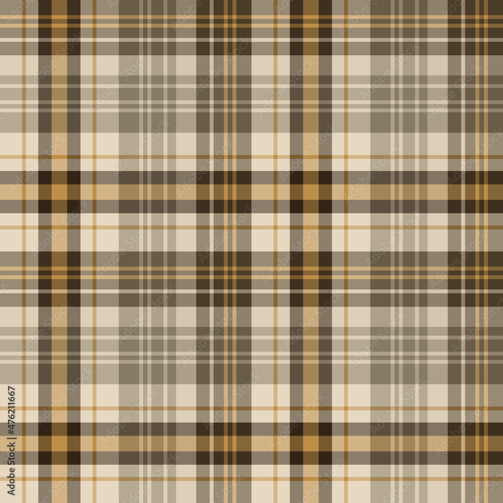 Obraz premium Seamless pattern in awesome brown and beige colors for plaid, fabric, textile, clothes, tablecloth and other things. Vector image.