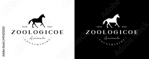 Vector graphic of horse vintage logo