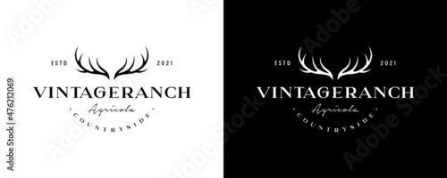 Vector graphic of ranch vintage logo photo