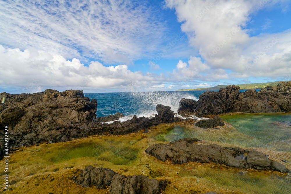 rocky coast of the sea