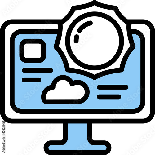 meteorology one color icon