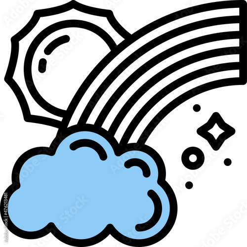 rainbow one color icon