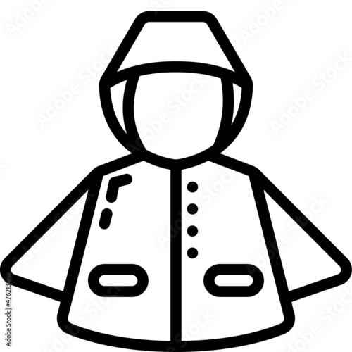 raincoat line icon