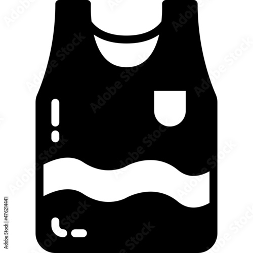 tank top solid line icon