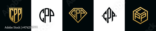 Initial letters CPP logo designs Bundle