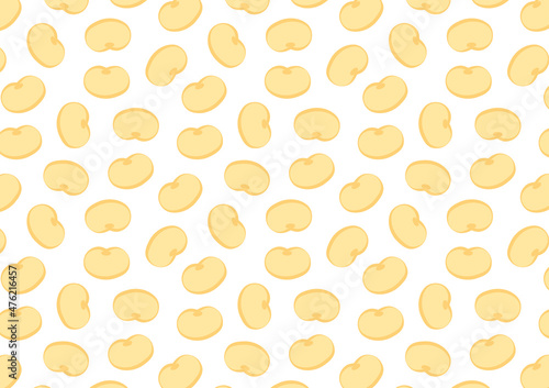 Soybean pattern vector. Soybean on white background. Grain pattern.