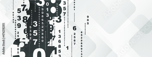 Creative and modern background with numbers.	