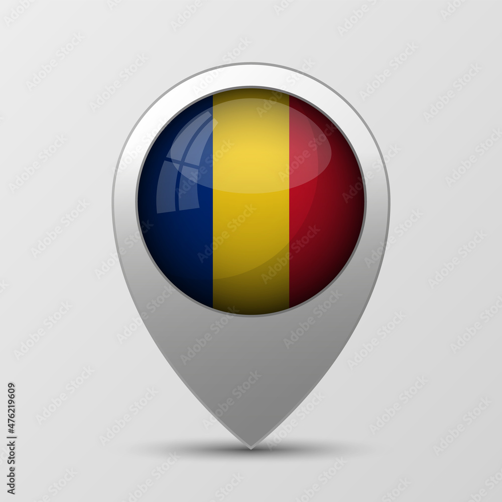 Fototapeta premium EPS10 Vector Patriotic background with Romania flag colors. An element of impact for the use you want to make of it.