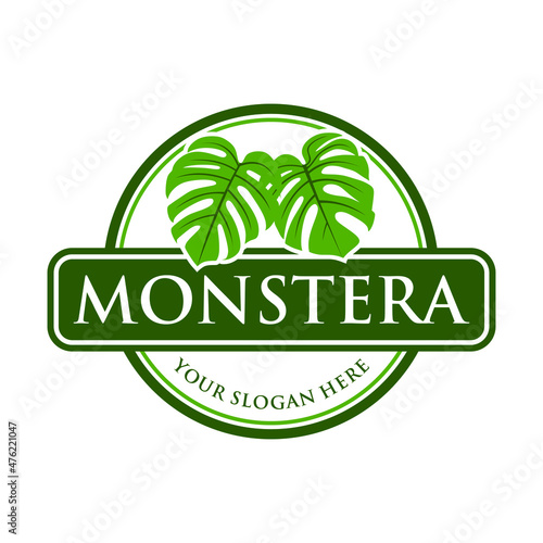 Monstera leaf  Logo can be use for icon, sign, logo and etc