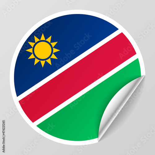 Free Download EPS10 Vector Patriotic background with Namibia flag colors. An element of impact for the use you want to make of it. - GFXLoad