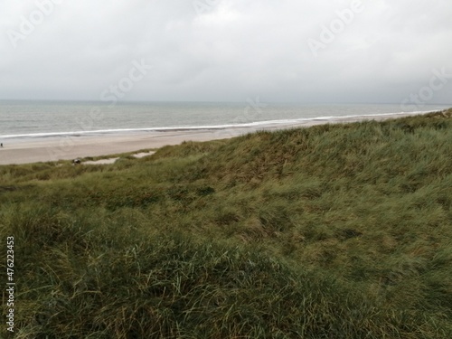 cloudy weather sand dunes Denmark