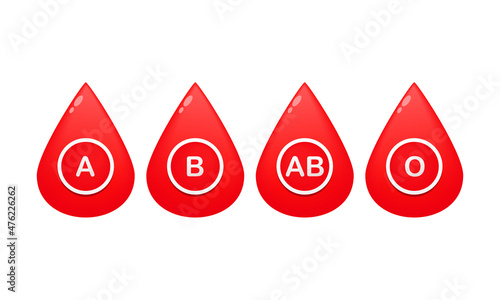 Blood type. Blood group. Illustration vector