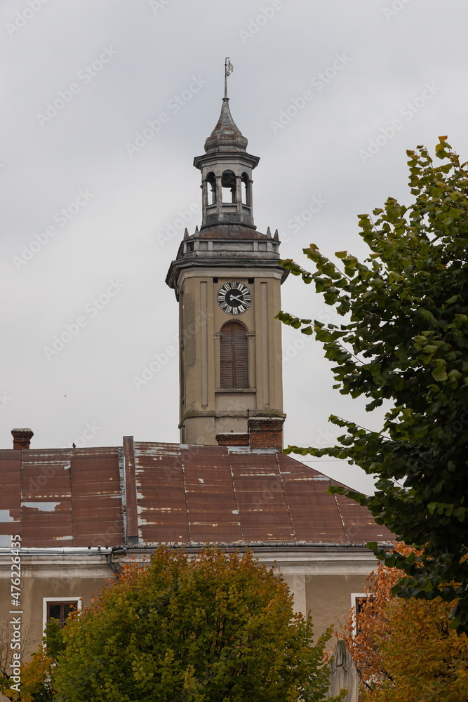 Town Hall House at Market Square in Berezhany, Ternopil region, Ukraine