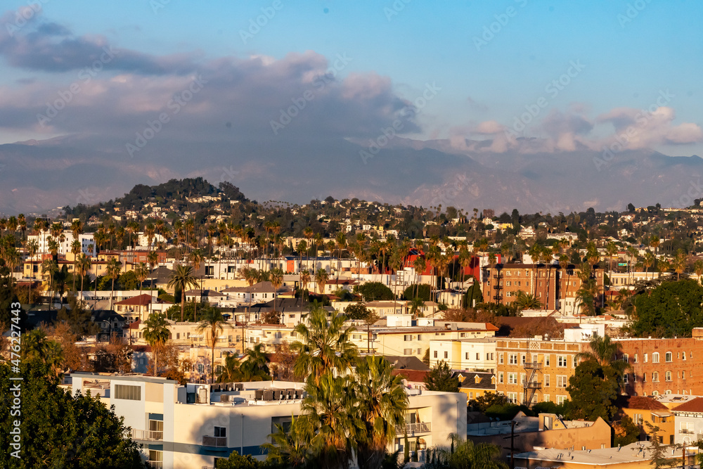 Residential Houses, Apartments and Homes in the Hills of Los Angeles.
