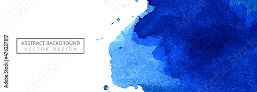 Abstract blue watercolor splash banner background