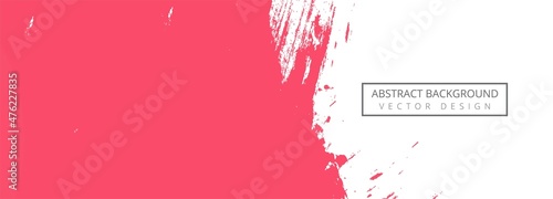 Abstract pink watercolor stroke banner design