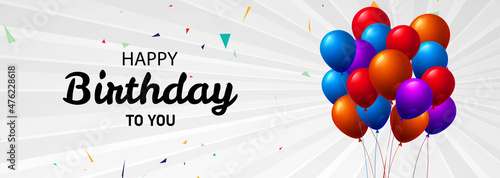 Happy birthday celebration card creative banner background