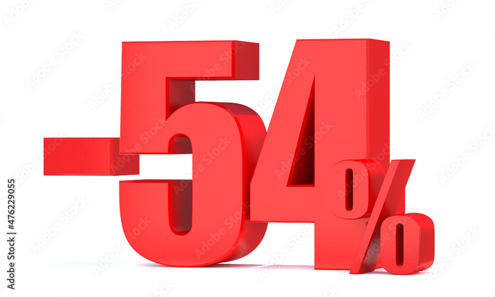 Minus 54 Percent off 3d Sign on White Background, Special Offer 54% Discount Tag, Sale Up to 54 Percent Off,big offer, Sale, Special Offer Label, Sticker, Tag, Banner, Advertising, offer Icon Minus 54 Percent off 3d Sign on White Background, Special Offer 54% Discount Tag, Sale Up to 54 Percent Off,big offer, Sale, Special Offer Label, Sticker, Tag, Banner, Advertising, offer Icon