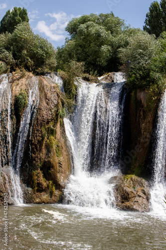 waterfall in the mountains