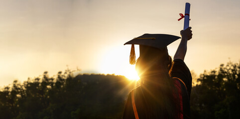 Graduation. Congratulations on the day of graduation at the university..