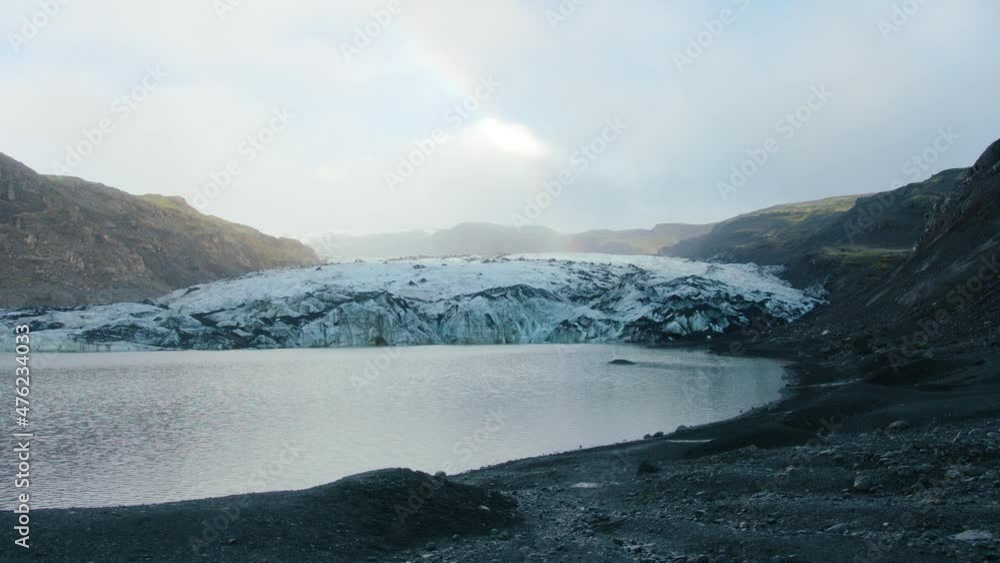 View of the frozen coast , tourist attraction Icelandic glacier and artic landscape View of the frozen coast , tourist attraction Icelandic glacier and artic landscape
