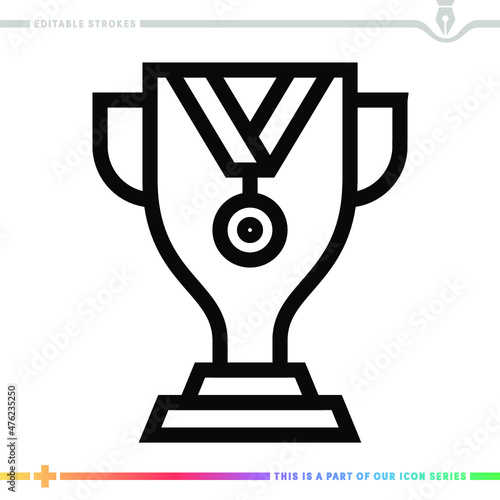 Line icon for challengers and champions illustrations with editable strokes. This vector graphic has customizable stroke width.